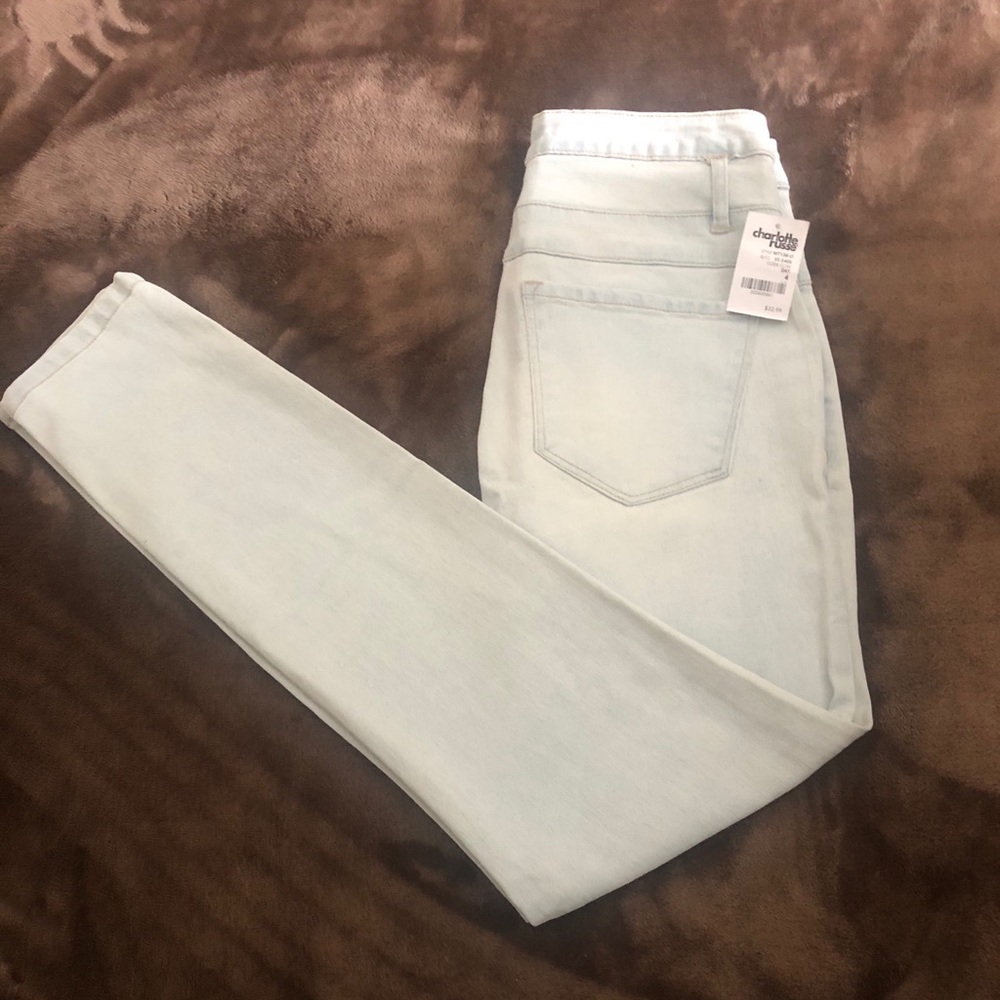 Might blue sky high waist skinny jeans